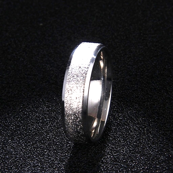 Silver Stainless Steel Band Ring - Picture 2 of 4